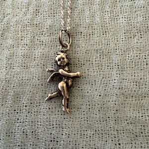 Sterling Silver Angel Pendant Necklace